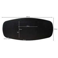 Tafelblad Eiken Ferris Deens Ovaal - 200 cm Zwart