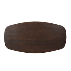 Eiken tafelblad bruin voor Eiken Eettafel Ferris Deens Ovaal 200 cm