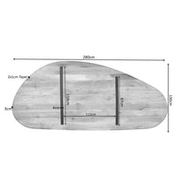 Tafelblad Eiken Cloud Organisch - 280 cm Naturel