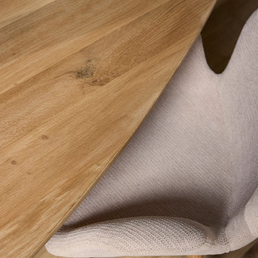 Eiken eettafel Cloud | Naturel/zwart | 180 cm