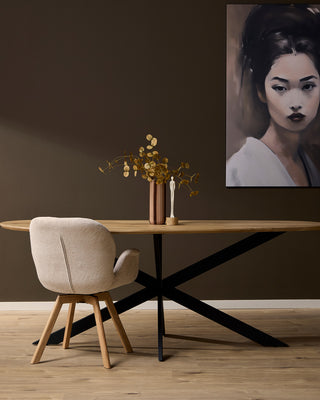 Eiken eettafel Cloud | Naturel/zwart | 240 cm - Mooier Thuis