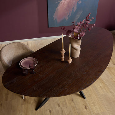 Starfurn Eiken eettafel Cloud | Bruin | 210 cm