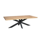 Rechthoekige eettafel Dakota naturel - 300 cm - schuin vooraanzicht