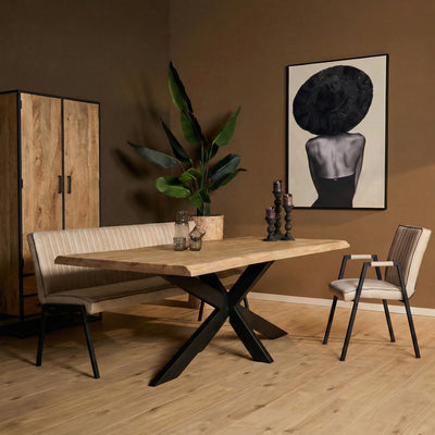 Boomstam eettafel Dakota naturel - 240 cm