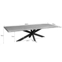 Afmetingen Boomstam eettafel Dakota naturel - 300 cm
