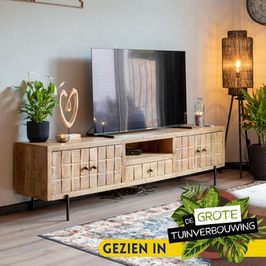 TV-meubel Brandy naturel | 220 cm