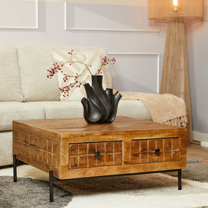 Salontafel Brandy naturel | 80x80 cm