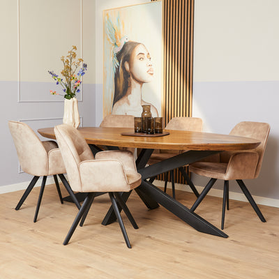 Ovale eettafel Brandy | Naturel | 210 cm