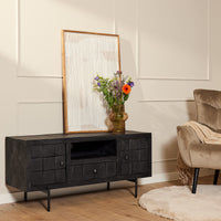 TV-meubel Brandy zwart | 120 cm - Mooier Thuis