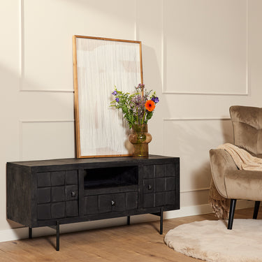TV-meubel Brandy zwart | 120 cm