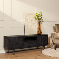 TV-meubel Brandy zwart | 150 cm - Mooier Thuis