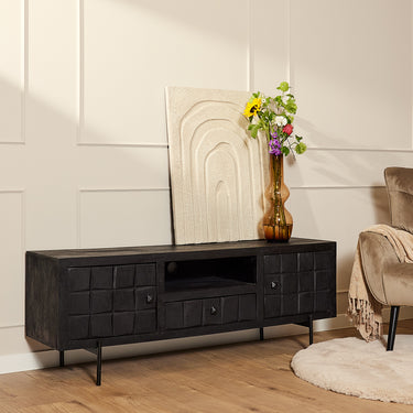 TV-meubel Brandy zwart | 150 cm