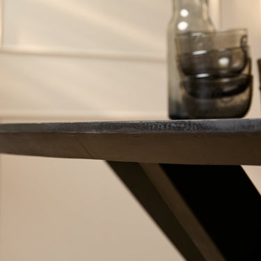 Ovale eettafel Brandy | Zwart | 180 cm