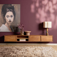 Zwevend TV-meubel Ambiance naturel | 240 cm - Mooier Thuis