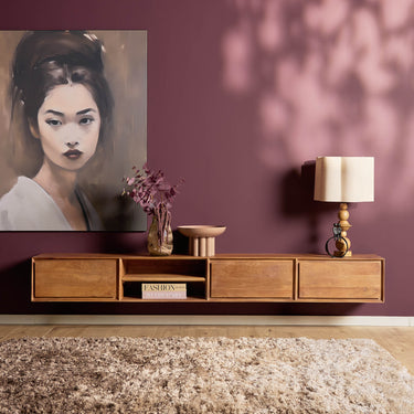 Zwevend TV-meubel Ambiance naturel | 240 cm - Mooier Thuis