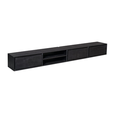 Zwevend TV-meubel Ambiance zwart | 240 cm