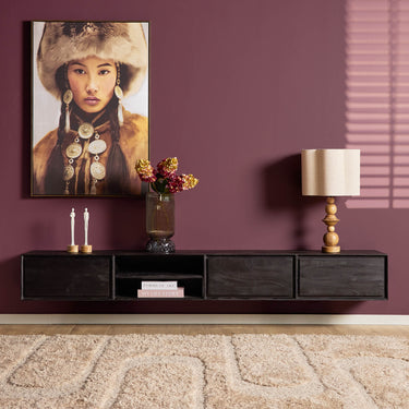 Zwevend TV-meubel Ambiance zwart | 240 cm - Mooier Thuis