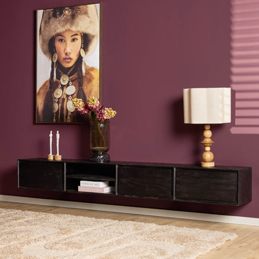 Starfurn Zwevend TV-meubel Ambiance zwart | 240 cm
