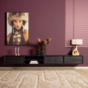 Zwevend TV-meubel Ambiance zwart | 280 cm - Mooier Thuis