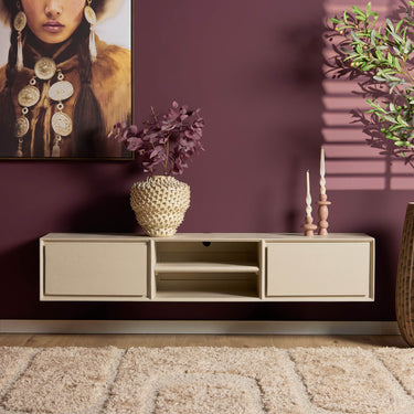 Zwevend TV-meubel Ambiance zand | 160 cm - Mooier Thuis