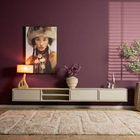 Zwevend tv-meubel Ambiance | Zand | 240 cm - Mooier Thuis