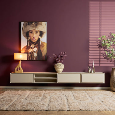 Zwevend tv-meubel Ambiance | Zand | 240 cm