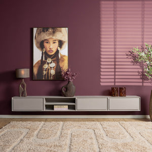 Schwebendes TV-Möbel Ambiance Taupe | 240 cm