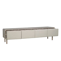 Zwevend tv-meubel Allure zand mangohout 200 cm