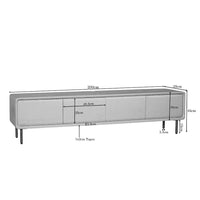 Zwevend tv-meubel Allure zand mangohout 200 cm