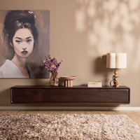 Zwevend tv-meubel Allure bruin mangohout 200 cm