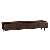 Zwevend tv-meubel Allure bruin mangohout 200 cm