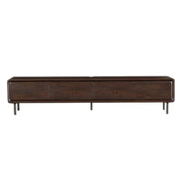 Zwevend tv-meubel Allure bruin mangohout 240 cm