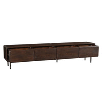 Zwevend tv-meubel Allure bruin mangohout 240 cm