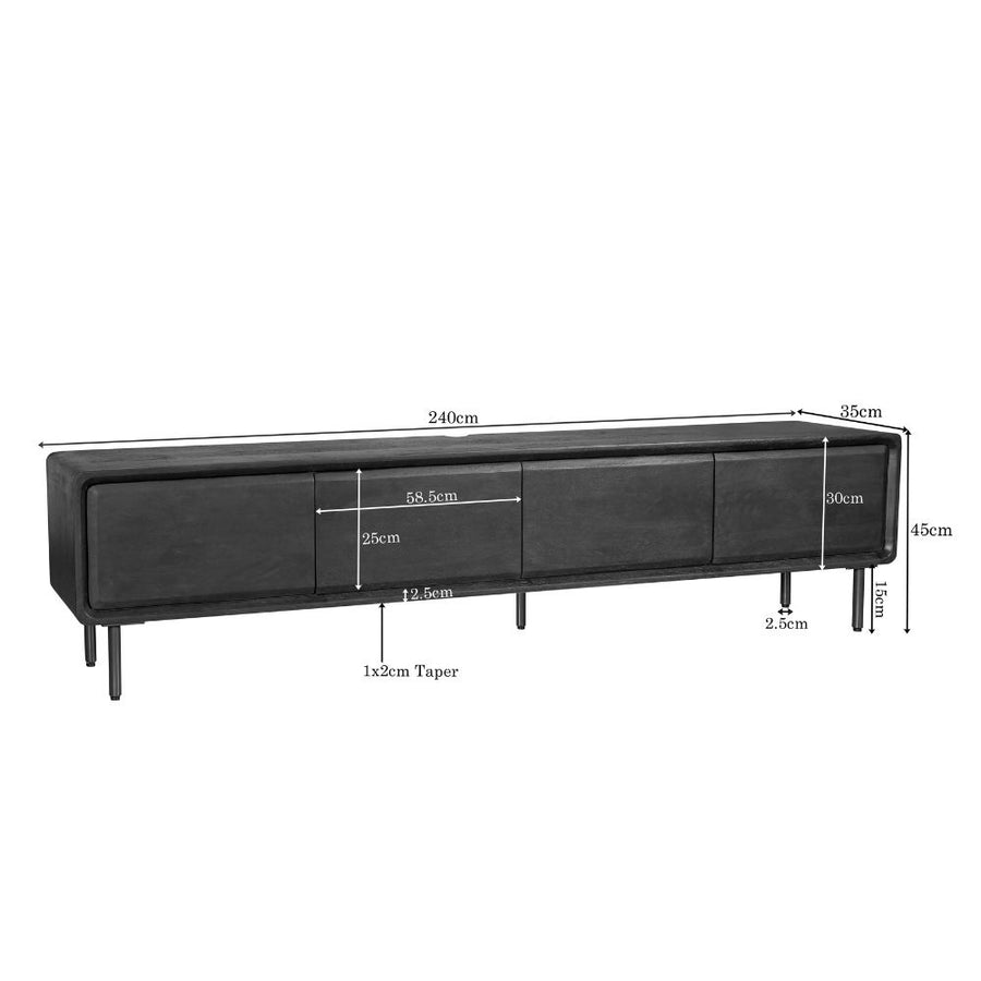 Zwevend tv-meubel Allure bruin – 240 x 35 x 30 cm