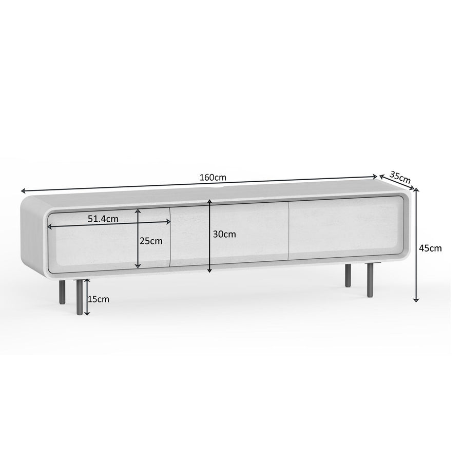 Zwevend tv-meubel Allure zand – 160 x 35 x 30 cm
