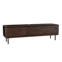 Zwevend tv-meubel Allure bruin mangohout 160 cm
