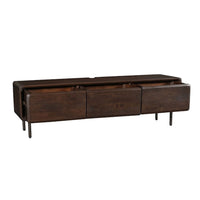 Zwevend tv-meubel Allure bruin mangohout 160 cm