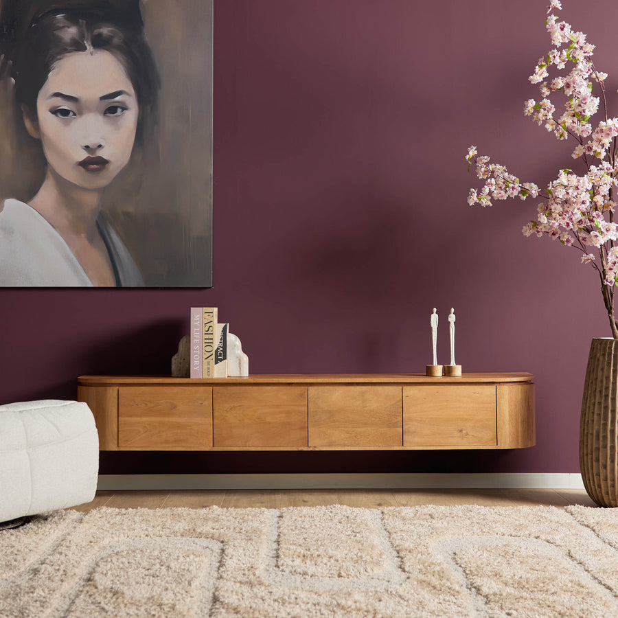 TV Cabinet Excellent Natural – Zwevend aan de muur