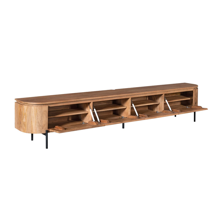 TV cabinet Excellent natural – Vier kleppen met klepsteun