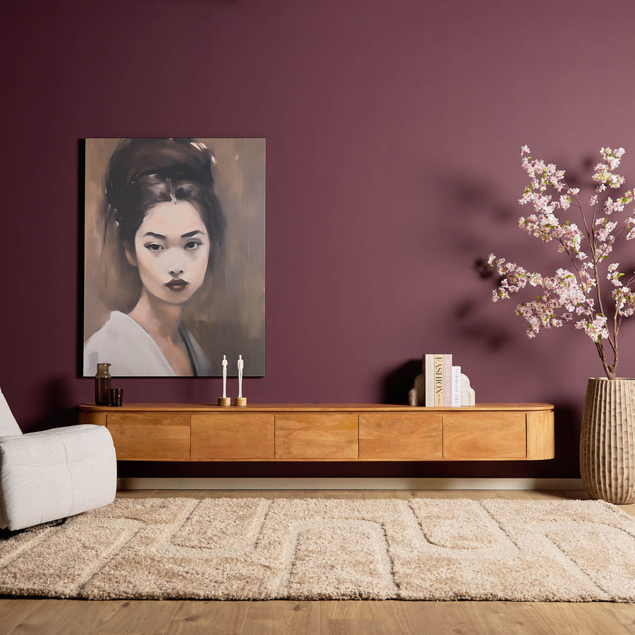 TV unit Excellent Natural – Zwevend aan de muur