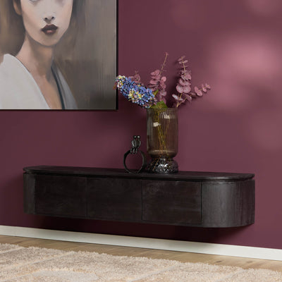 Tv-meubel Excellent zwart mangohout 160 cm