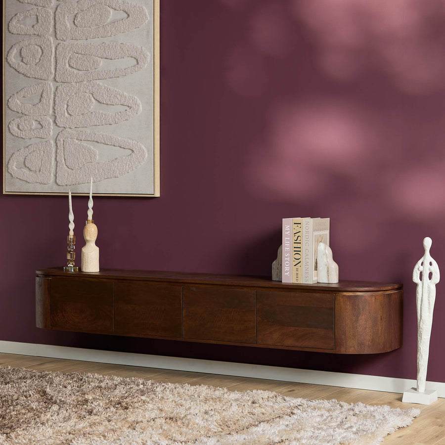 TV cabinet Excellent Brown – Warm bruin mangohout