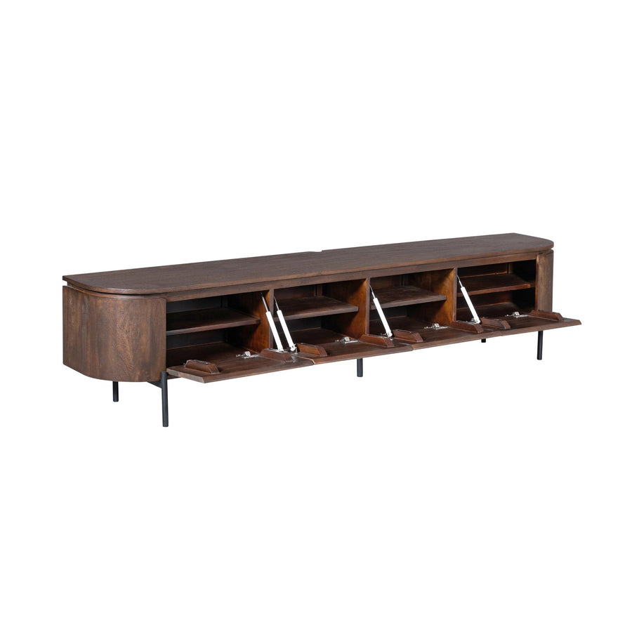 TV Unit Excellent Brown – Vier kleppen met klepsteun
