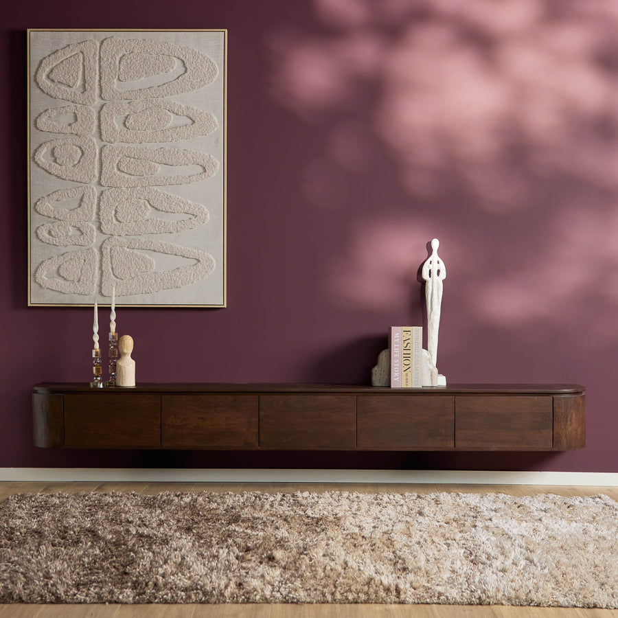 TV unit Excellent Brown – Zwevend aan de muur