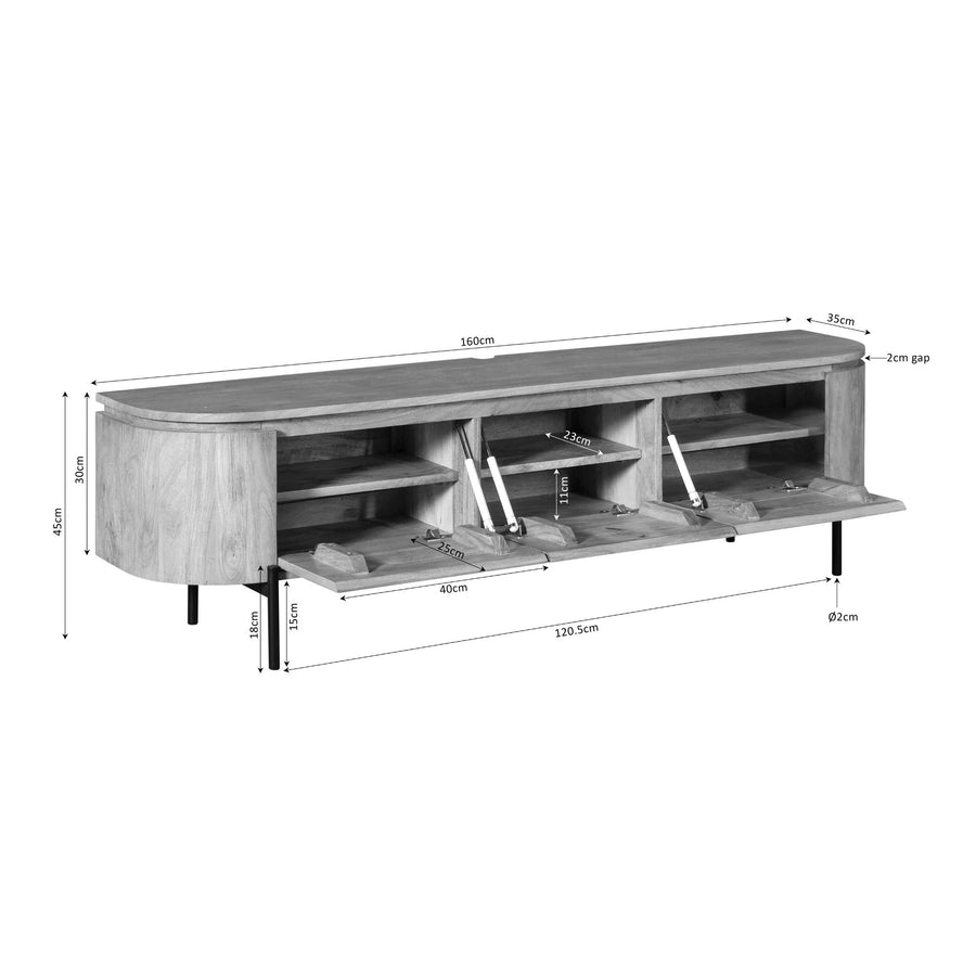 TV Cabinet Excellent Sand – 160 x 35 x 30 cm