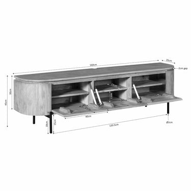 TV-meubel Excellent taupe | 160 cm