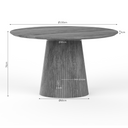 Afmetingen Ronde eettafel Solana zand - Ø130 cm