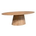 Ovale eettafel Solana naturel - 240 cm - schuin vooraanzicht
