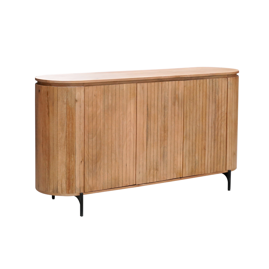 Dressoir Solana naturel – Op slanke zwarte poten