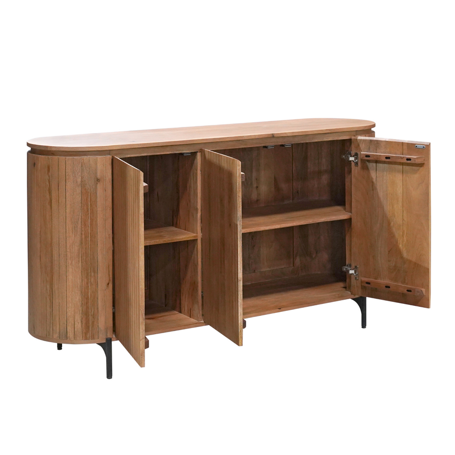 Dressoir Solana naturel – Een smal en een breed vak